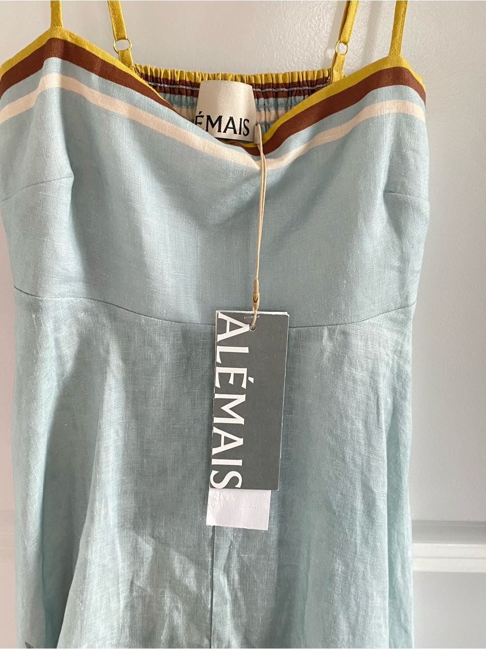 Anthropologie ALÉMAIS Alfie 100% Linen Sleeveless A-Line Sundress Sz 2 NWT - Picture 6 of 7